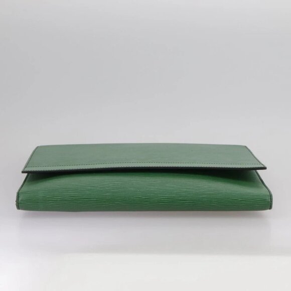 LOUIS VUITTON Epi Document case Clutch Bag Green LV - Picture 7 of 16